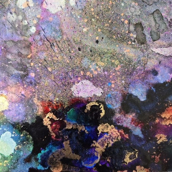 HANDCRAFTED Abstract Colorful Painting HANDMADE & HANDPAINTED Wall Art Decor - Picture 12 of 17